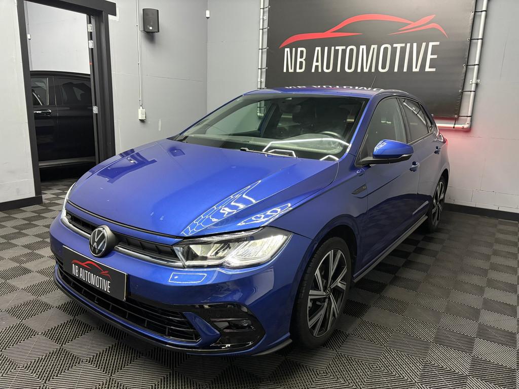 Volkswagen Polo 1.0 TSI R-Line Aut, Stof, Gebruikt, Blauw, Bedrijf