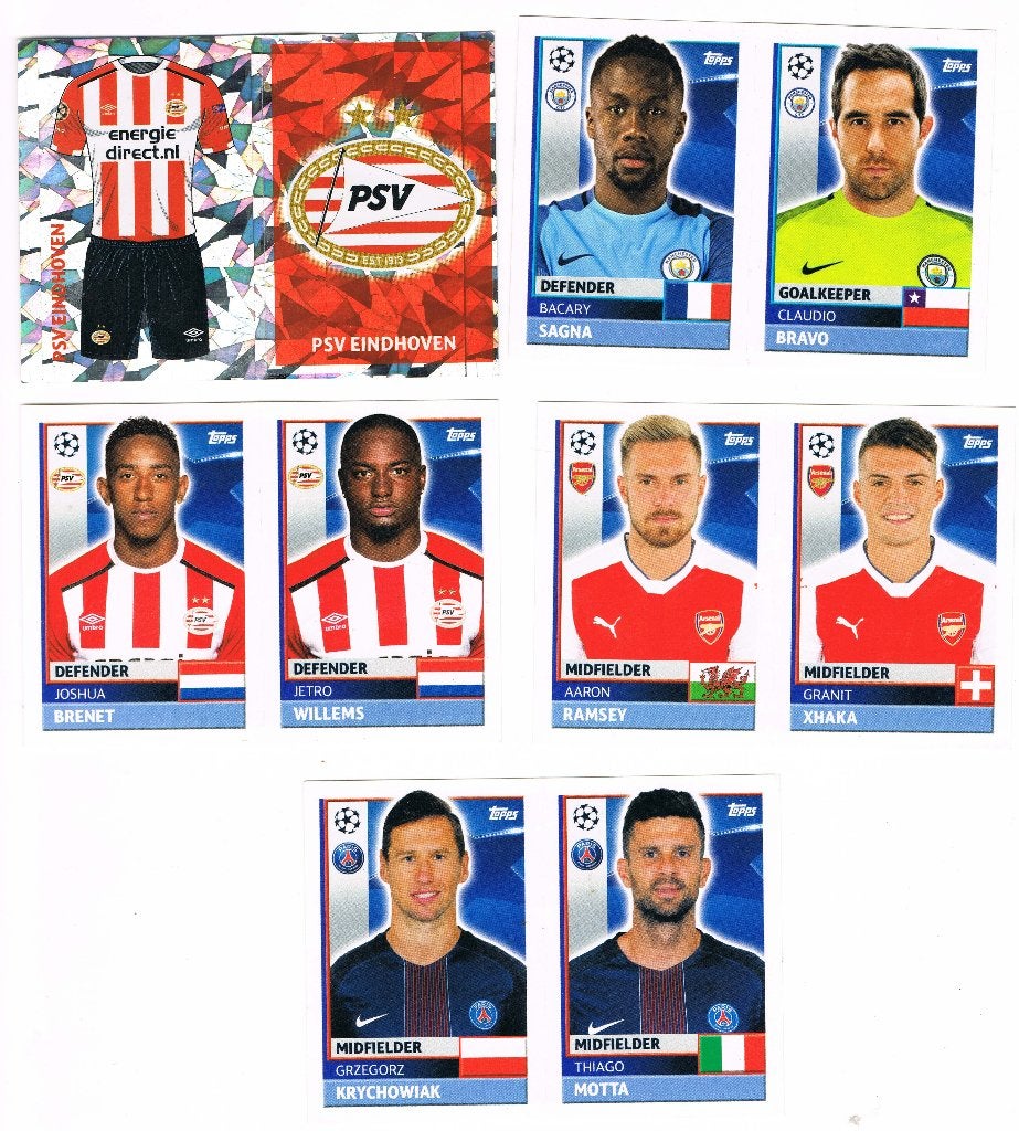 UEFA CHAMPIONS LEAGUE - STICKERS TOPPS, Verzamelen, Sportartikelen en Voetbal, Ophalen of Verzenden, Zo goed als nieuw, Buitenlandse clubs