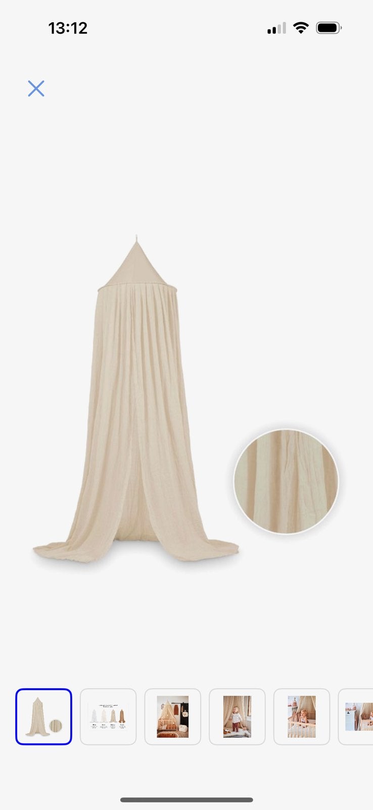 Jollein klamboe nougat, Ophalen, Zo goed als nieuw, Klamboe