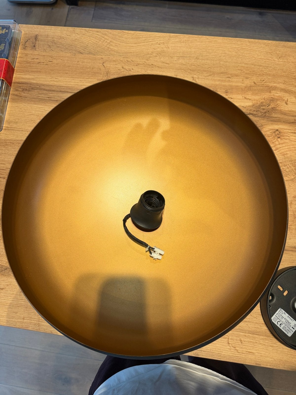 Sfeervolle plafondlamp met gouden look, Ophalen, Zo goed als nieuw, Plafondlamp, Metaal