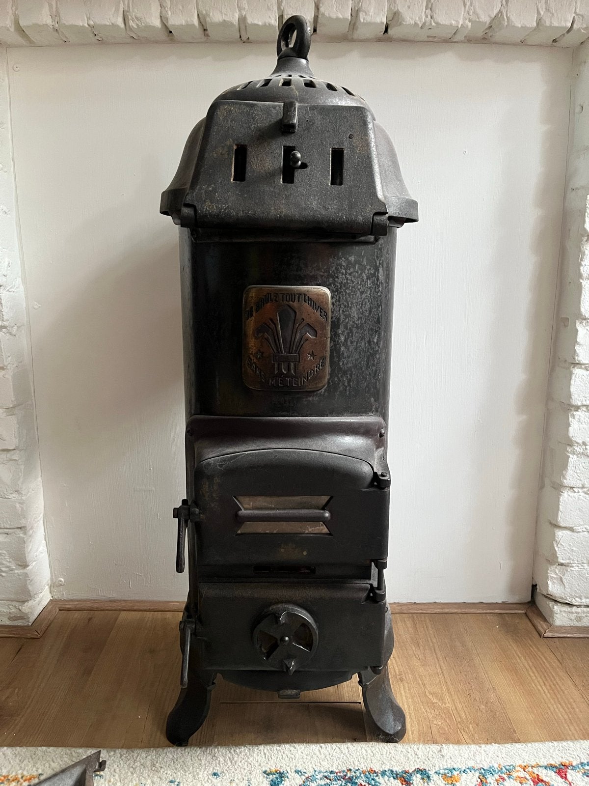 Anieke Franse gietijzeren kachel, Huis en Inrichting, Ophalen, Hout, Houtkachel