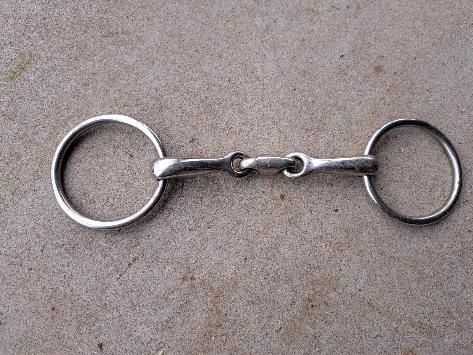 Dubbelgebroken watertrens bit 11,5 cm, Dieren en Toebehoren, Ophalen of Verzenden, Zo goed als nieuw