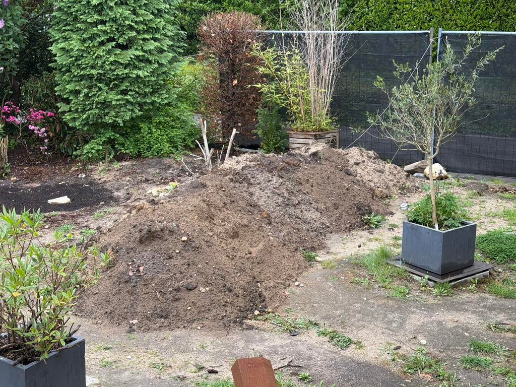 Gratis aarde/ zand, Tuin en Terras, Zand, Ophalen, Ophoogzand