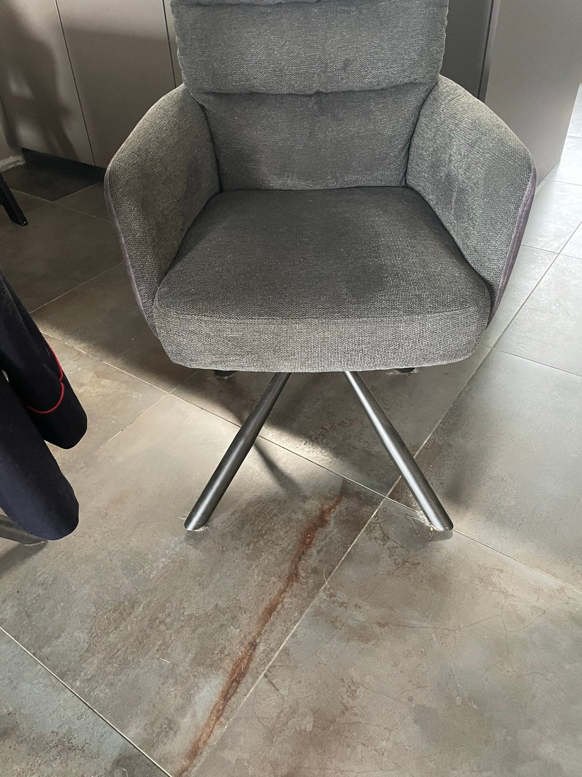 fauteuil, draaibaar, microvezel, grijs 3x, Ophalen, Minder dan 75 cm, Zo goed als nieuw, Stof