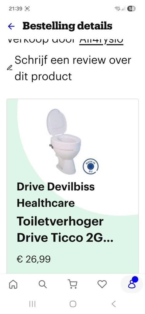 Wc verhoger .wit., Ophalen of Verzenden