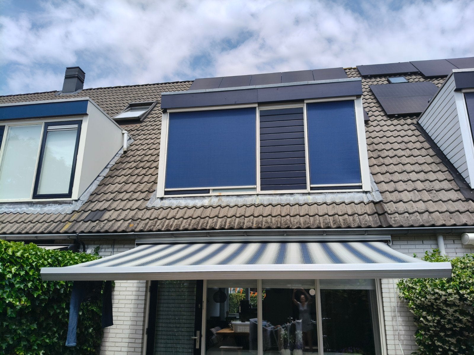 Knikarmscherm - Doek te vervangen, verder goede staat, 150 tot 300 cm, Ophalen, Gebruikt, Knikarmscherm