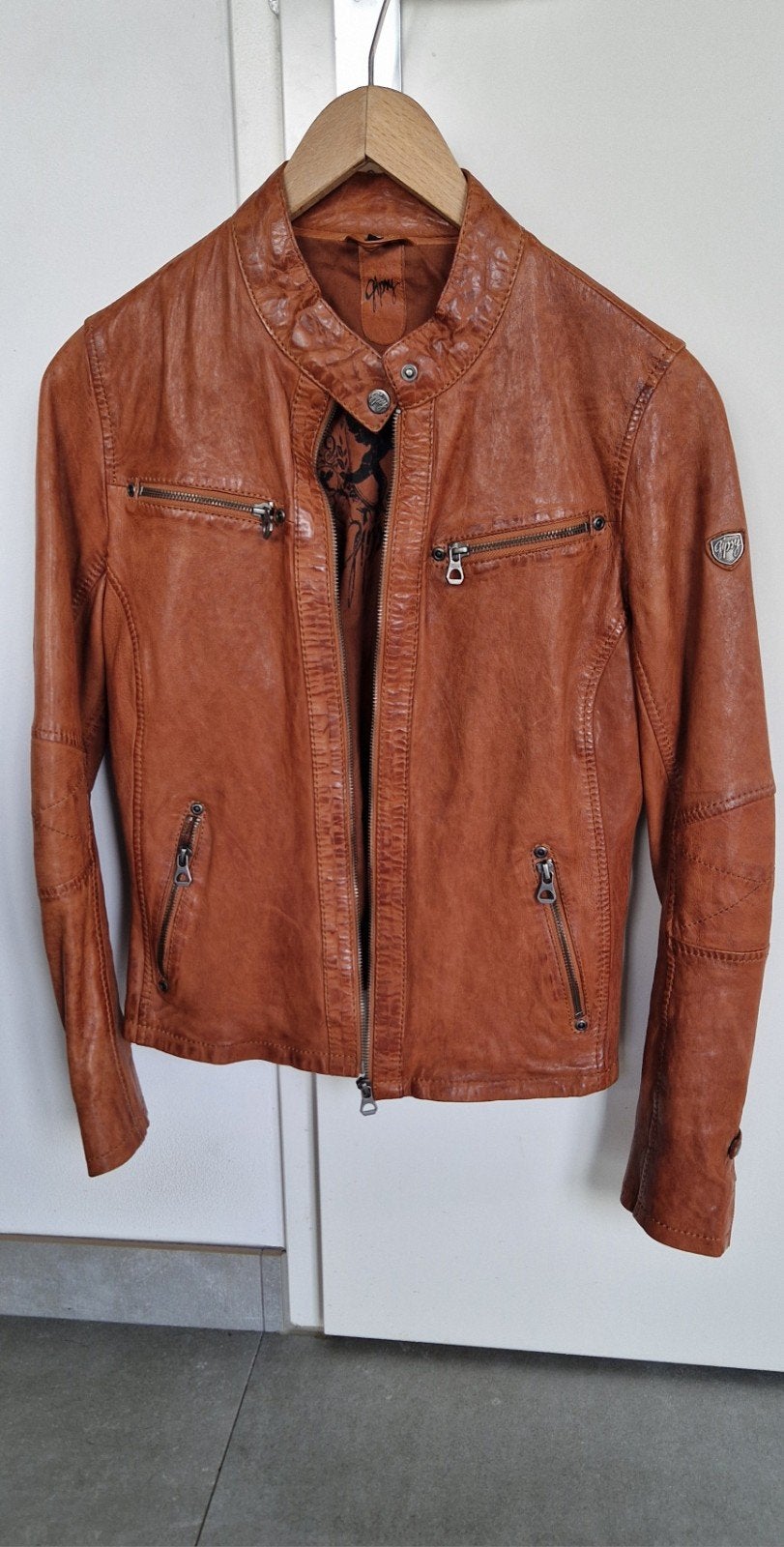 Leren Jasje bruin S, Kleding | Dames, Jassen | Zomer, Zo goed als nieuw, Maat 36 (S), Bruin, Ophalen of Verzenden