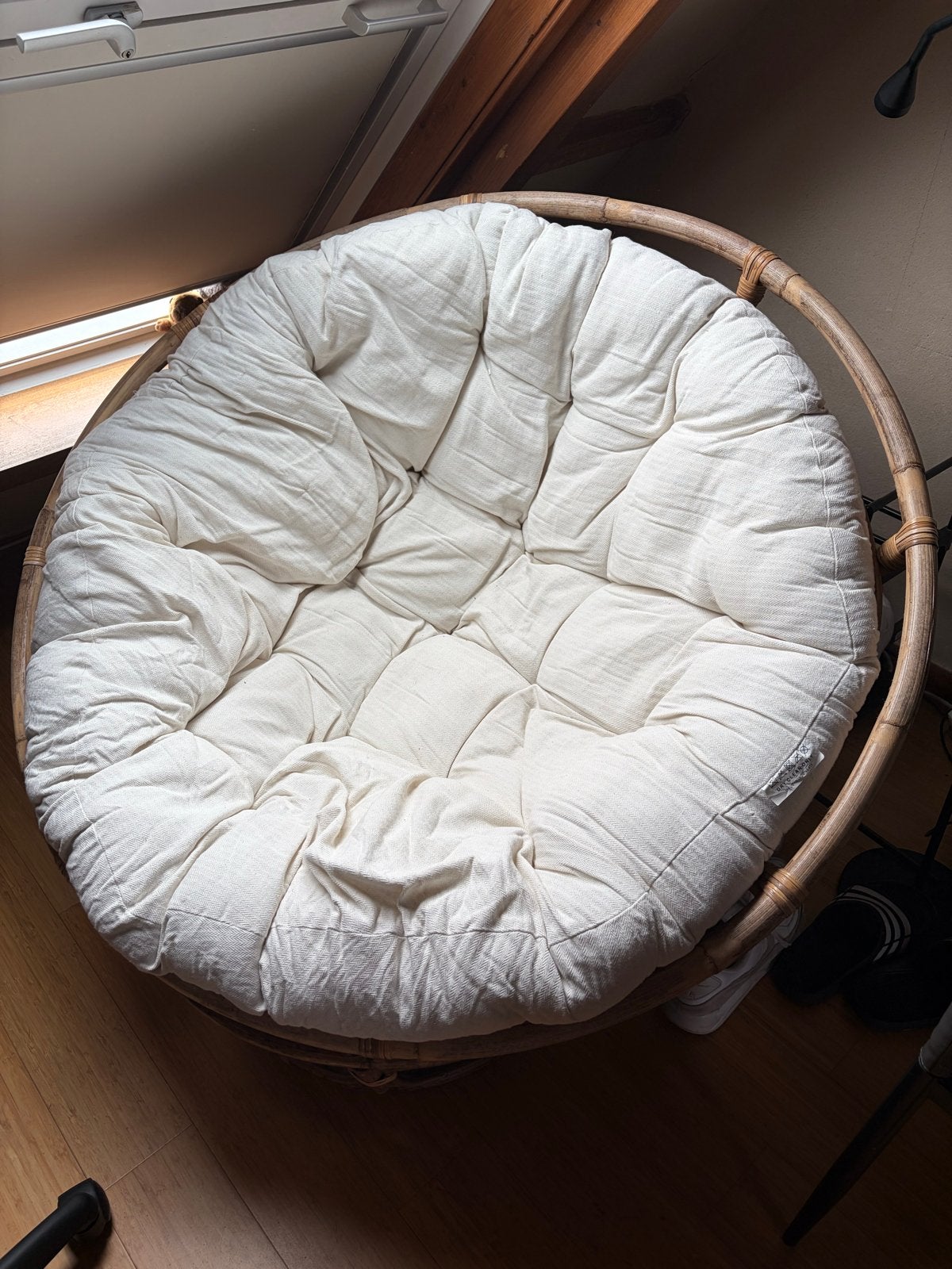 Papasan lounge stoel met kussen - Rotan/Riet, Ophalen, Overige kleuren, Riet of Rotan, Zo goed als nieuw