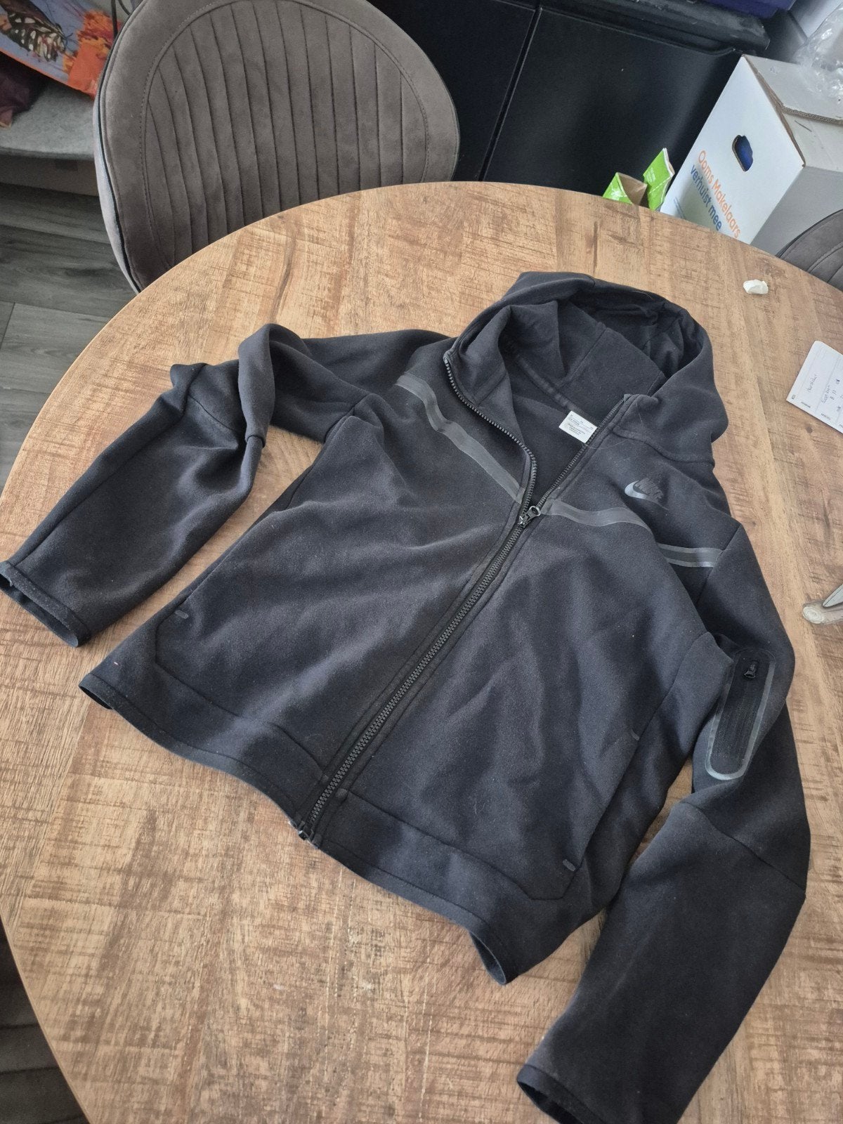 Nike Tech Fleece Vest Zwart - Maat XL (158-170cm), Jongen of Meisje, Trui of Vest, Ophalen of Verzenden, Zo goed als nieuw