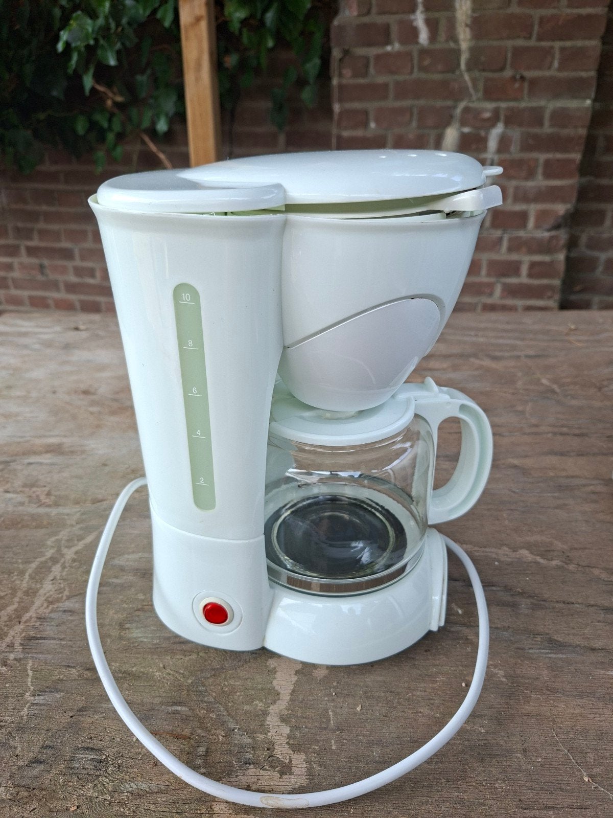 Princess Koffiezetapparaat - Wit, 10 kopjes, Witgoed en Apparatuur, Koffiezetapparaten, Gebruikt, 10 kopjes of meer, Koffiemachine