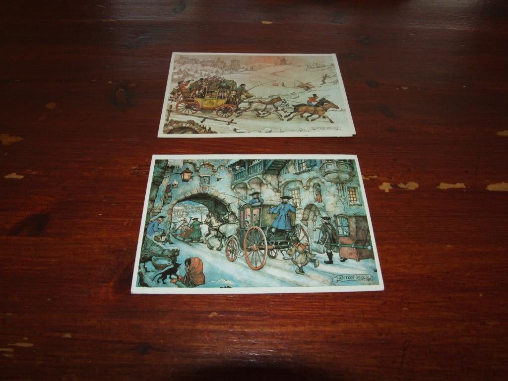 474- ILLUSTRATOR-ANTON PIECK 2x, Gebruikt, Verzenden, Voor 1940, Prent