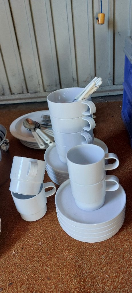 Camping servies, Ophalen, Gebruikt