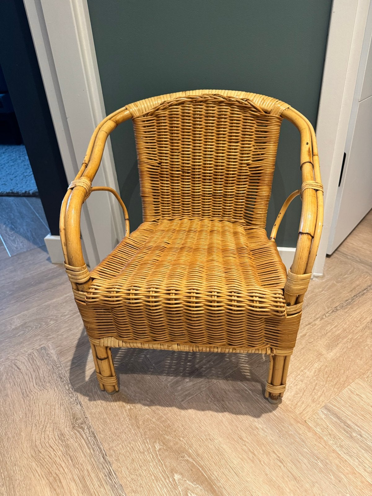 Rotan kinderstoel - Vintage look, Ophalen, Gebruikt, Bruin, Vintage