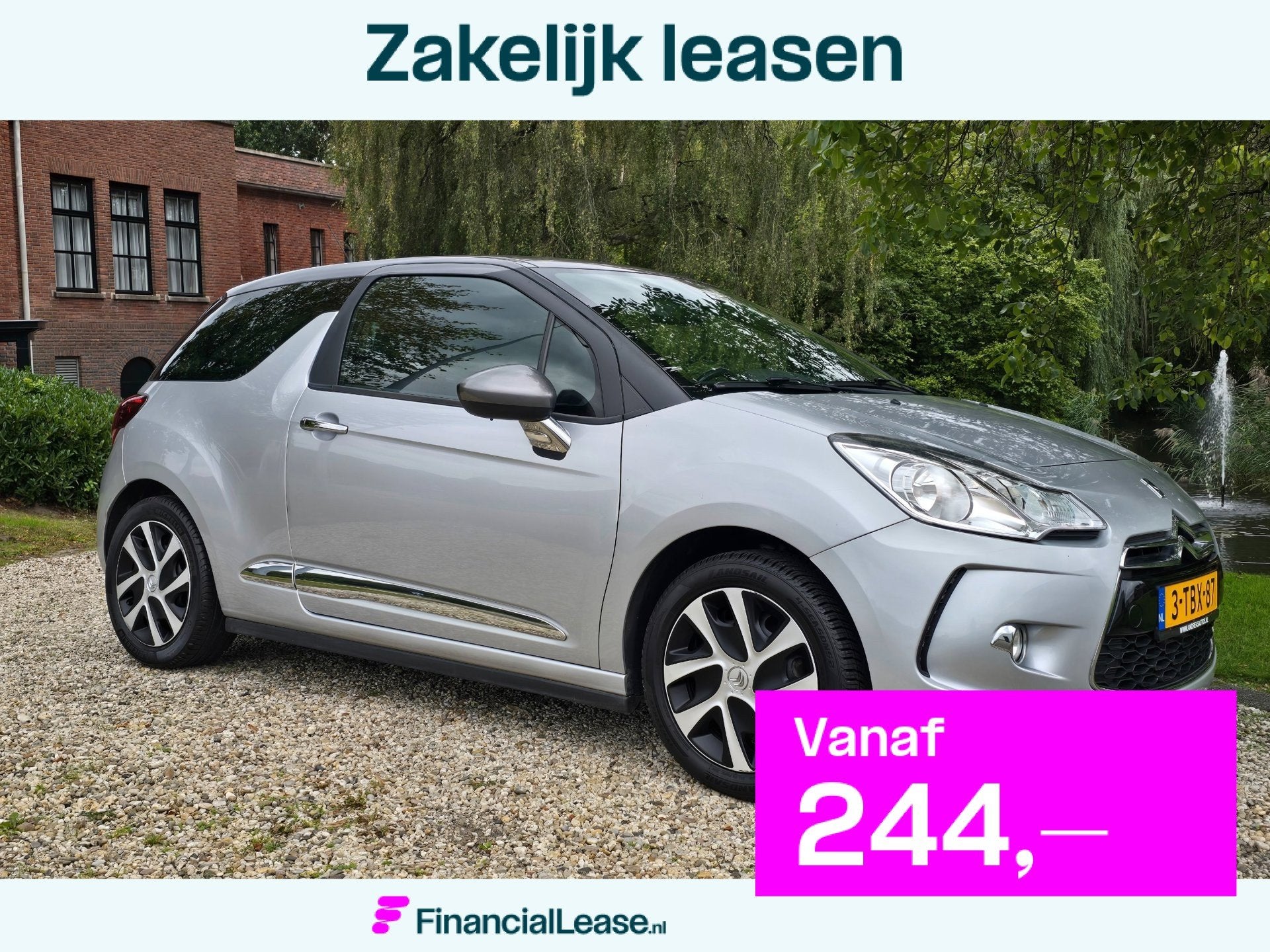 Citroen DS3 1.2 VTi So Chic AIRCO/cruise, Voorwielaandrijving, Euro 5, Gebruikt, 31 €/maand