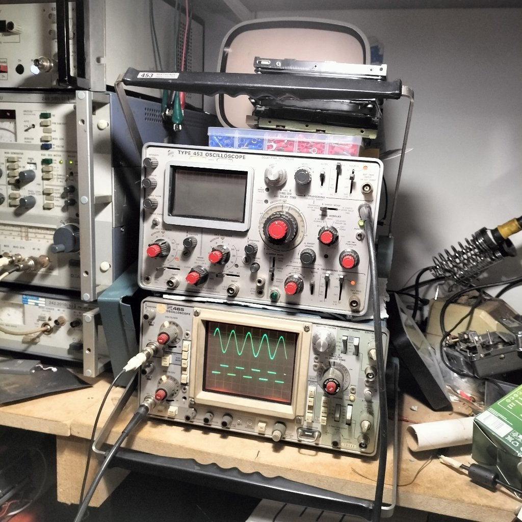 Tektronix oscilloscopes  453  + 465, Ophalen, Gebruikt