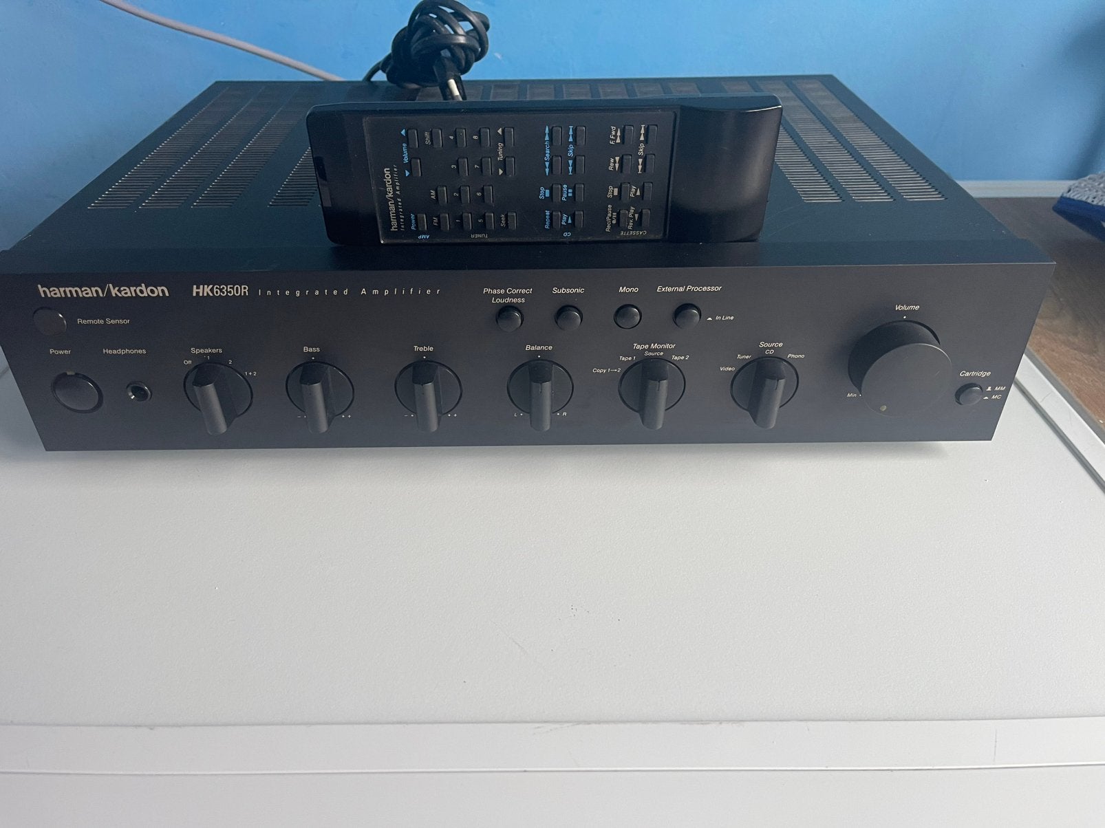 Harman Kardon HK6350R Stereo Integrated Amplifier, Ophalen, Zo goed als nieuw, Stereo, 60 tot 120 watt