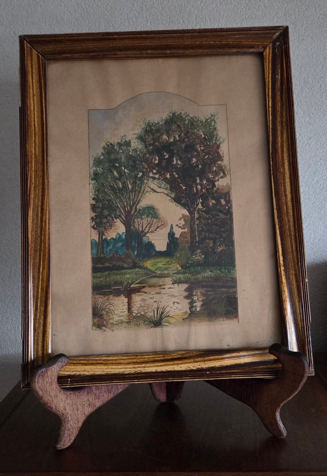 Antieke aquarel (1928) - Frans Bogaerts (1896-1978), Ophalen of Verzenden, Klassiek, Aquarel, Landschap