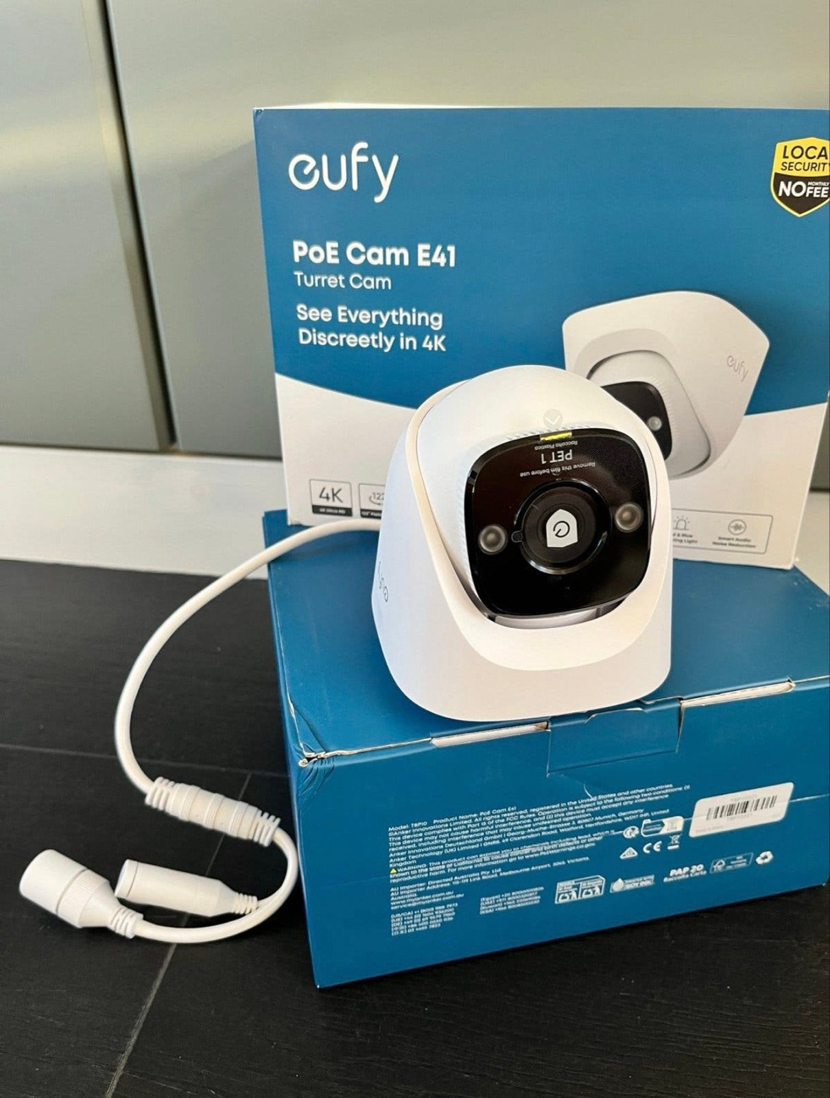 Eufy PoE Cam E41 Turret Cam 4K - Nieuw in doos, Audio, Tv en Foto, Ophalen of Verzenden, Nieuw, Buitencamera