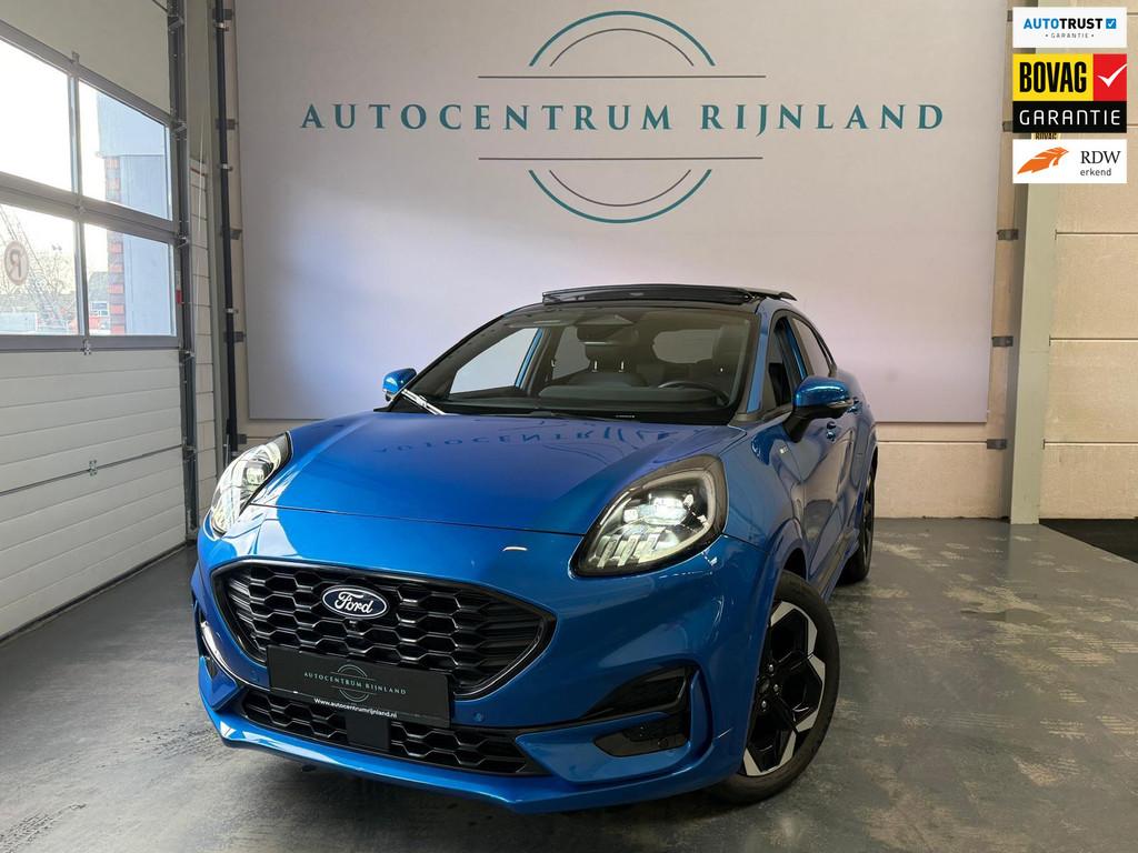 Ford PUMA 1.0 EcoBoost Hybrid ST-Line X 155PK Automaat, Pano, Auto's, Puma, Blauw, Bedrijf, 155 pk