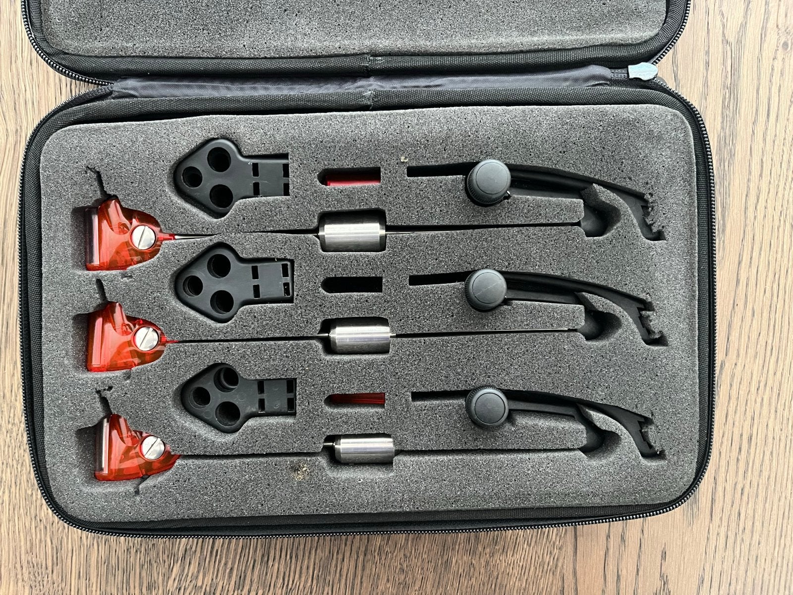 Fox micro swinger set rood incl hardcase, Ophalen of Verzenden, Gebruikt, Overige typen