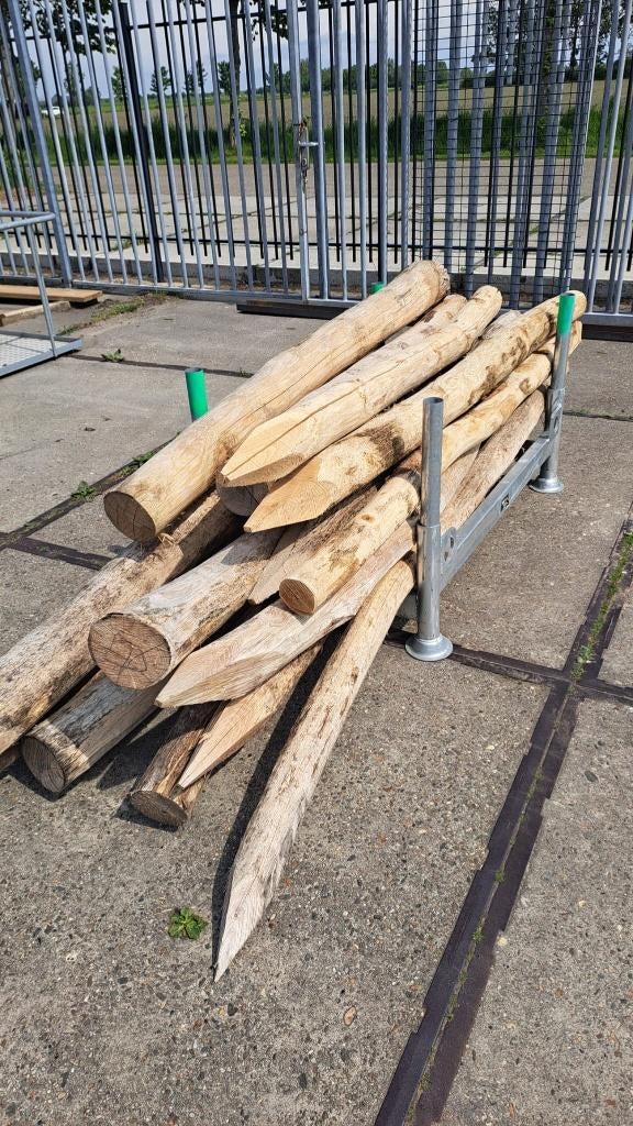 Robinia palen geschild en gepunt, Ophalen, Nieuw, 180 tot 250 cm, Palen