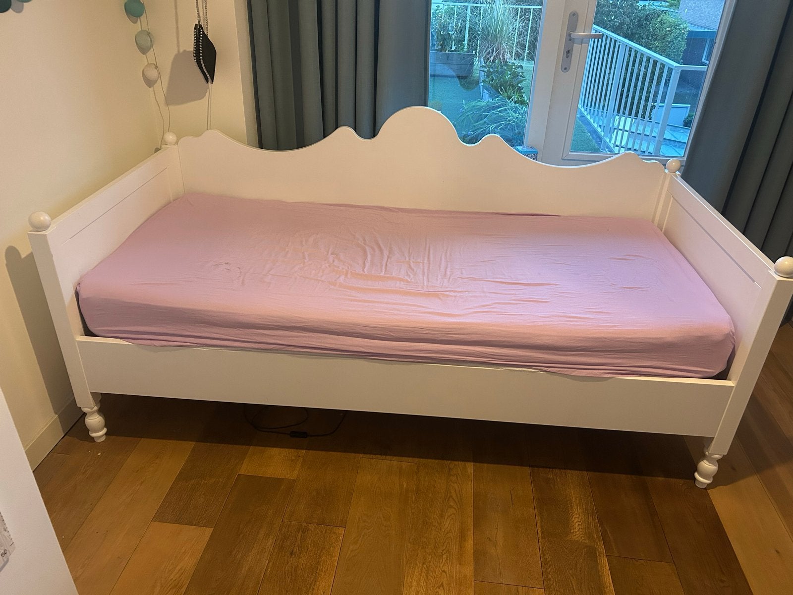 Bopita bed wit - Eenpersoonsbed met Lattenbodem, Ophalen, 90 cm, Eenpersoons, Wit