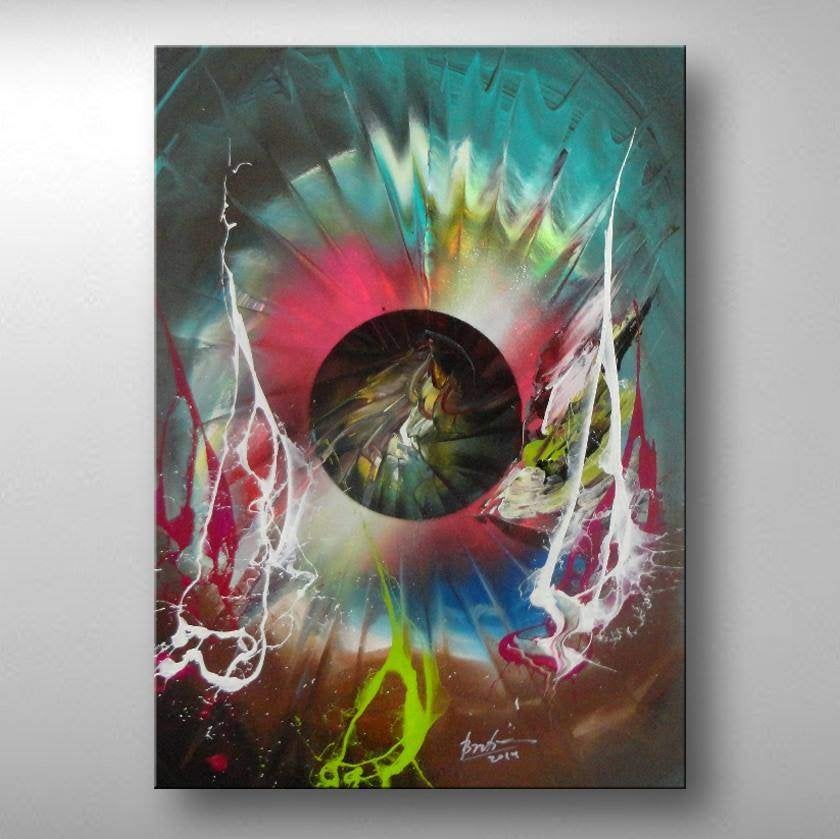 " The Deep " Prachtig Acrylschilderij van illias, Antiek en Kunst, Ophalen of Verzenden, Handgeschilderd, Acrylverf, Overig onderwerp