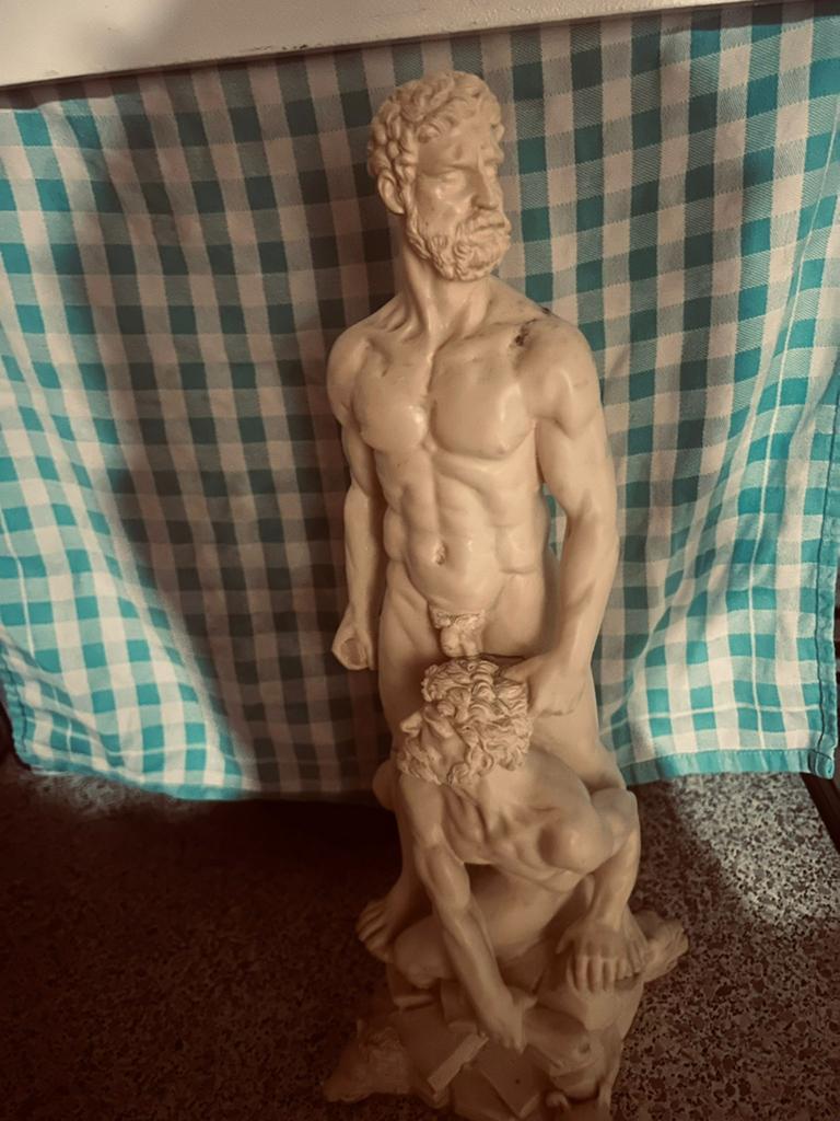 Mooi vintage beeld Hercules, Verzamelen, Beelden en Beeldjes, Ophalen of Verzenden, Gebruikt, Mens
