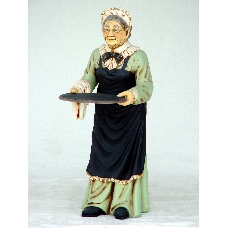Waitress butlerbeeld 180 cm - butler, Verzamelen, Beelden en Beeldjes, Nieuw, Ophalen