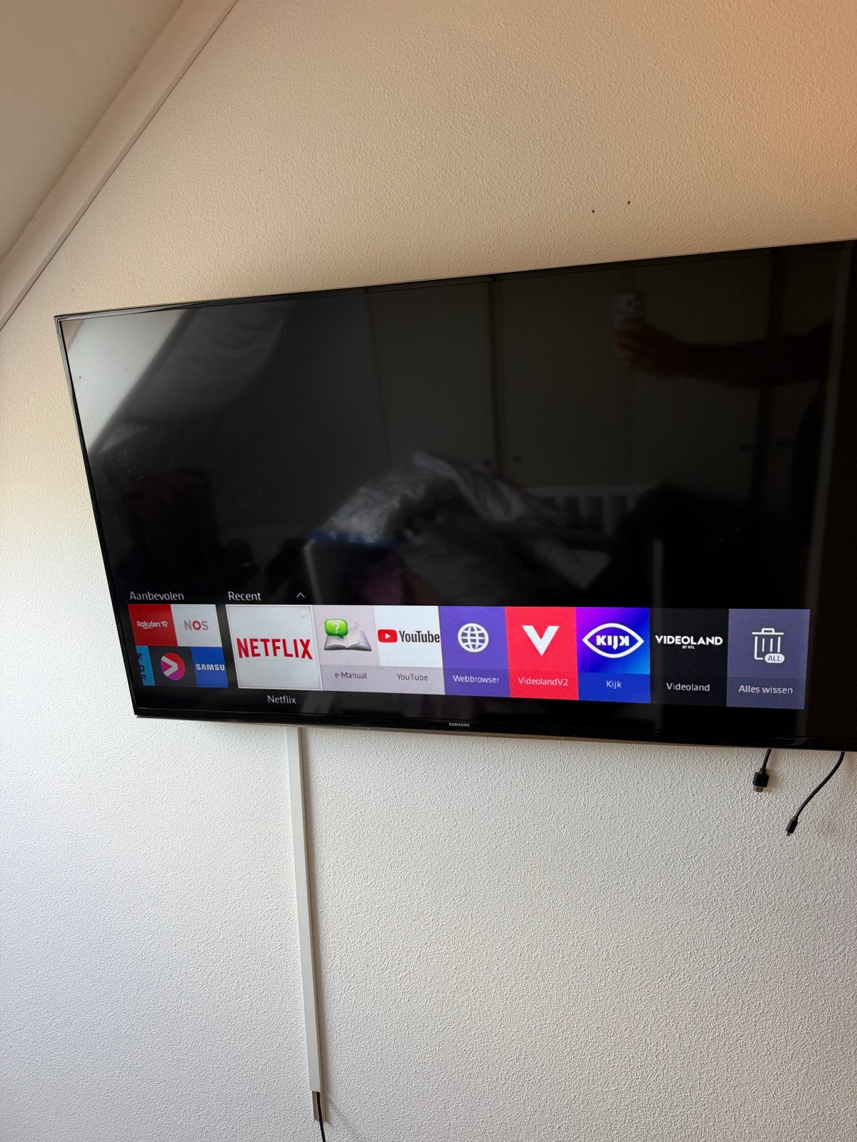 Samsung Smart TV UE48J6200AW met muurbeugel, 50 Hz, Ophalen of Verzenden, Samsung, 100 cm of meer