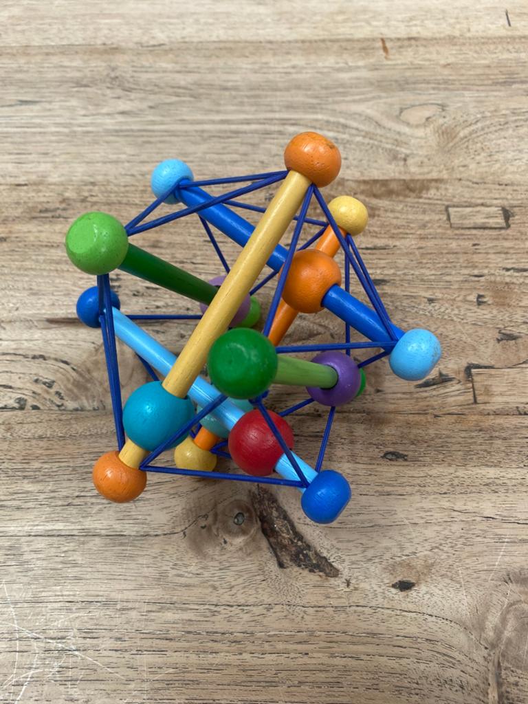 Manhattan Toys rammelaar Skwish sensorisch babyspeelgoed, Ophalen of Verzenden, Zo goed als nieuw