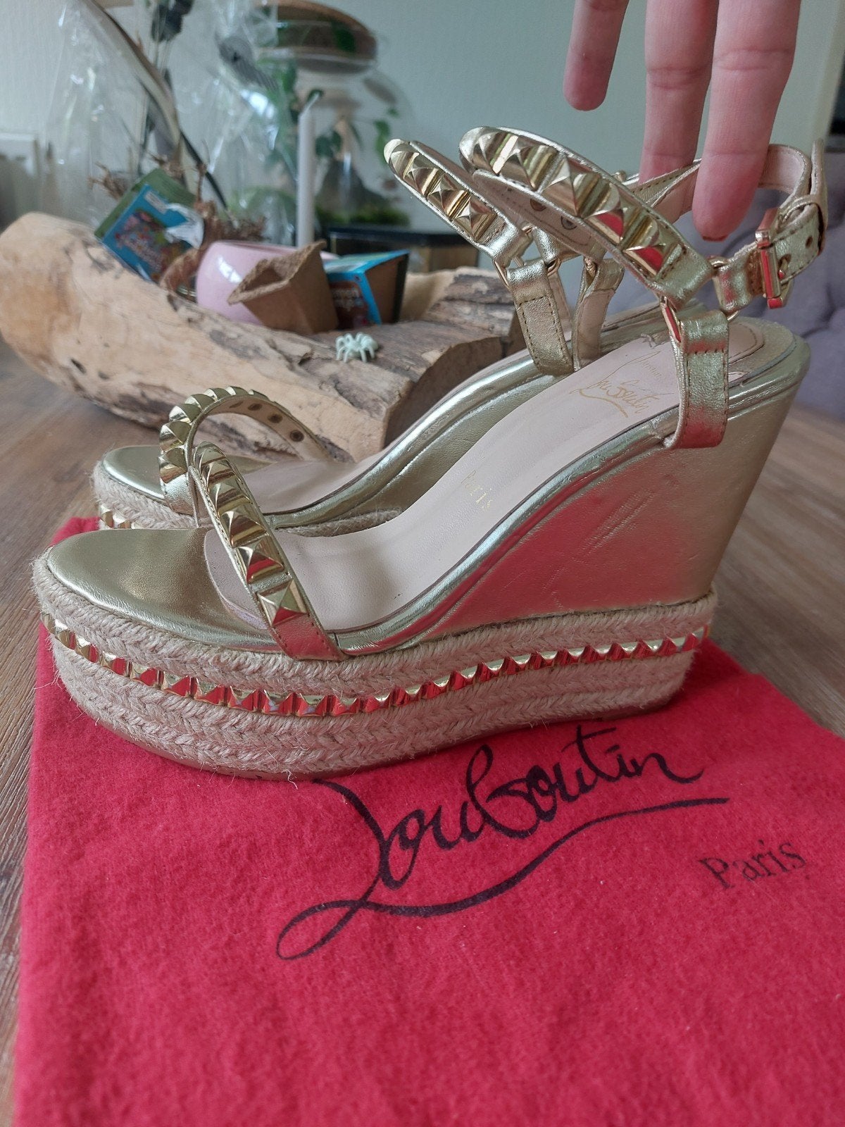 Christian Louboutin Espadrille Wedges, Kleding | Dames, Schoenen, Overige kleuren, Christian Louboutin, Gedragen, Sandalen of Muiltjes