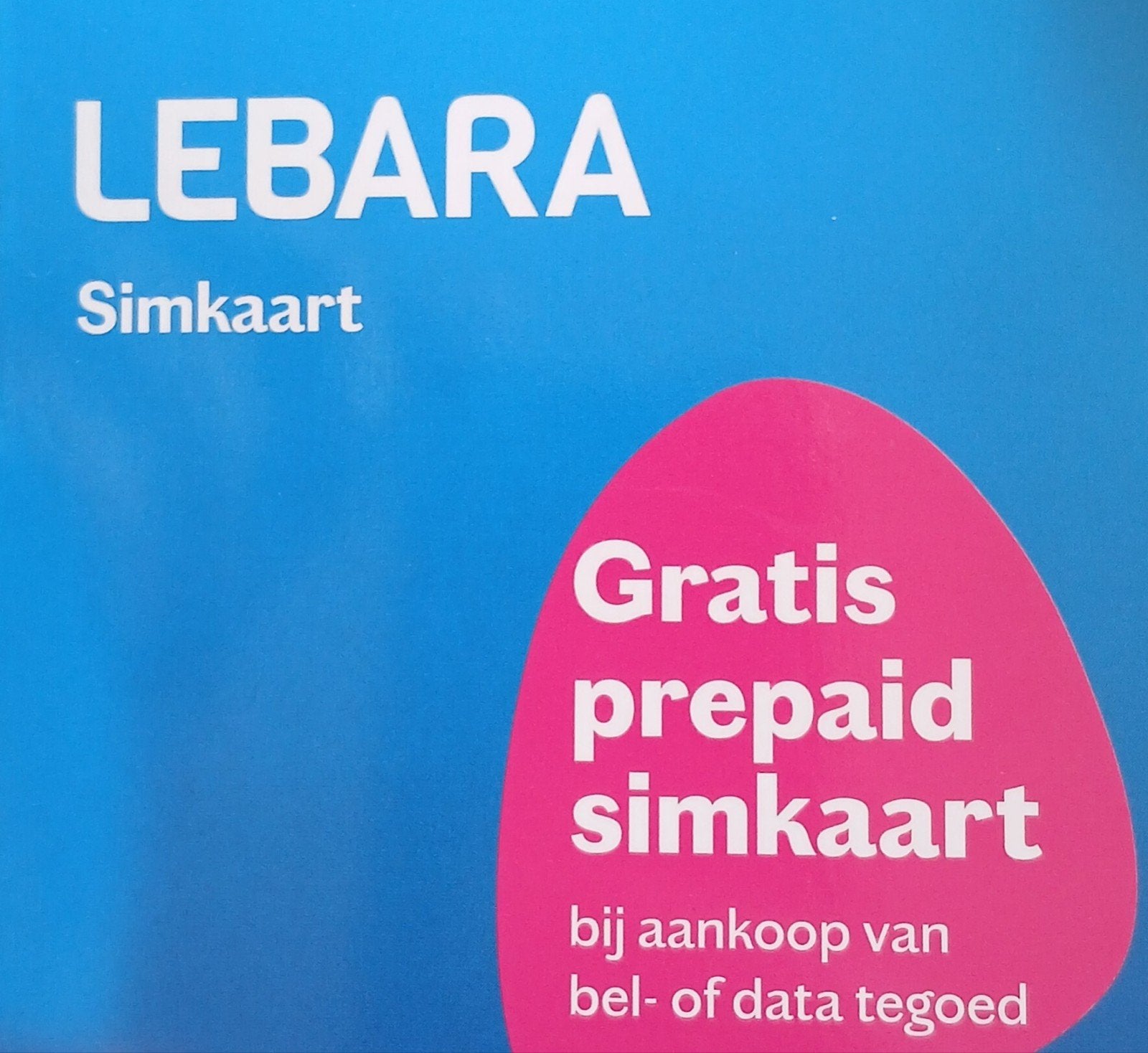 LEBARA PREPAID SIMKAART GEEN BELTEGOED 100 STUKS, Telecommunicatie, Ophalen of Verzenden, Nieuw, KPN, Simkaart