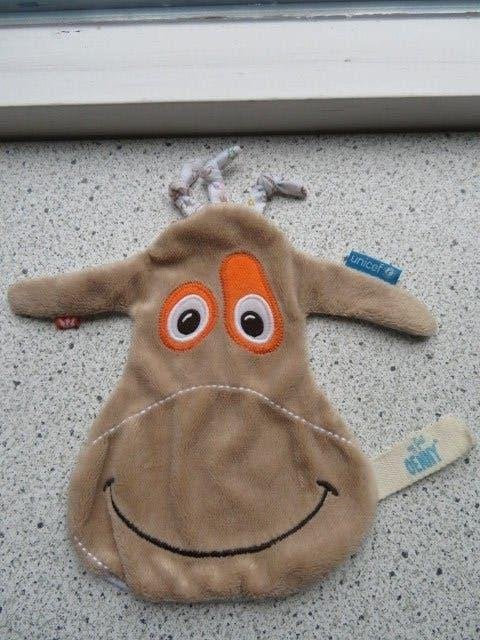 Knuffeldoek rendier eland Oenny van Unicef, Ophalen of Verzenden, Gebruikt, Overige typen, Wasbaar