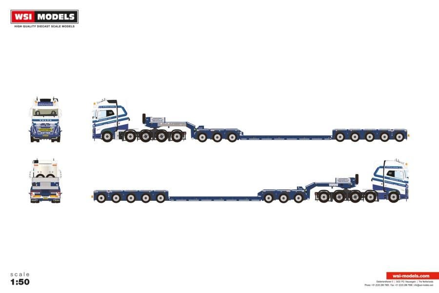 WSI VOLVO FH 05 GLOBETROTTER 10X4 LOW LOADER SCHOONES, Ophalen of Verzenden, Nieuw, Bus of Vrachtwagen, Wsi