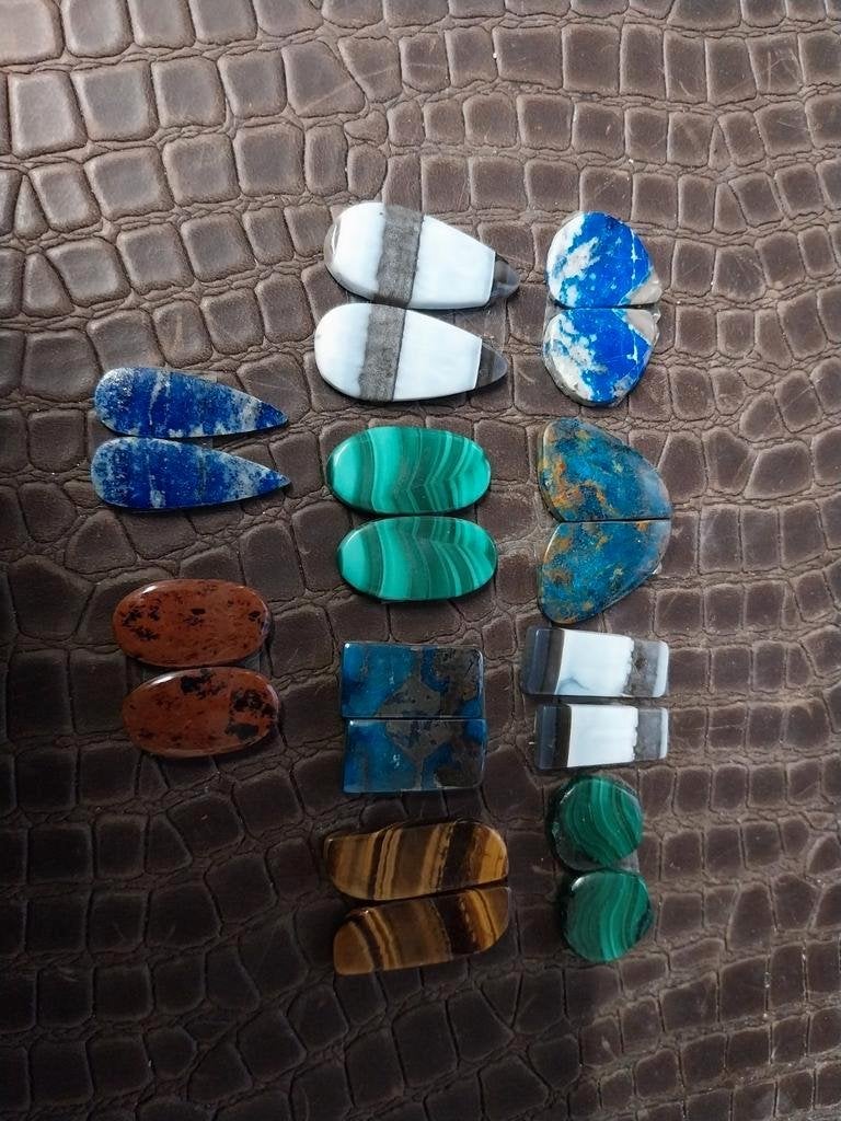 Lot edelsteen paartjes voor oorbellen 1, Sieraden, Tassen en Uiterlijk, Edelstenen, Ophalen of Verzenden