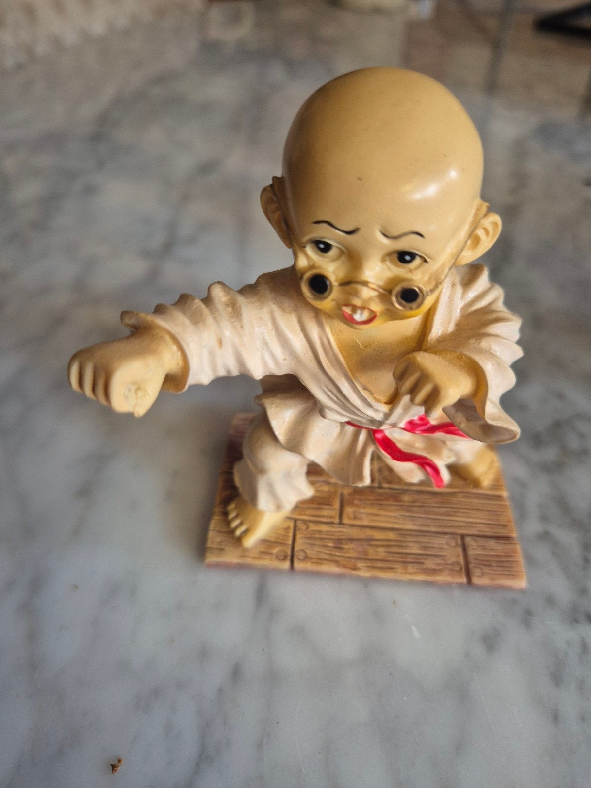 Vintage Boeddha Monnik Beeldje - Karate Kid Stijl, Verzamelen, Gebruikt, Ophalen of Verzenden, X, X