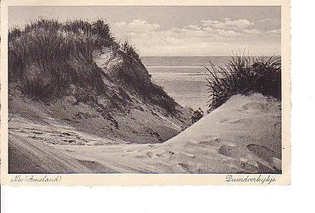 Ansichtkaart 	Nes, Ameland	Duindoorkijkje, Verzenden, 1920 tot 1940, Gelopen, Waddeneilanden