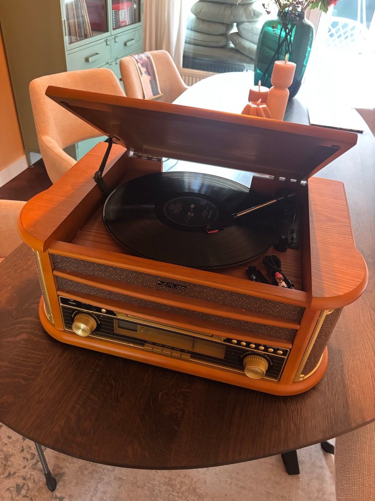 Denver Platenspeler met Radio en CD-speler, Ophalen, Zo goed als nieuw, Platenspeler, Overige merken