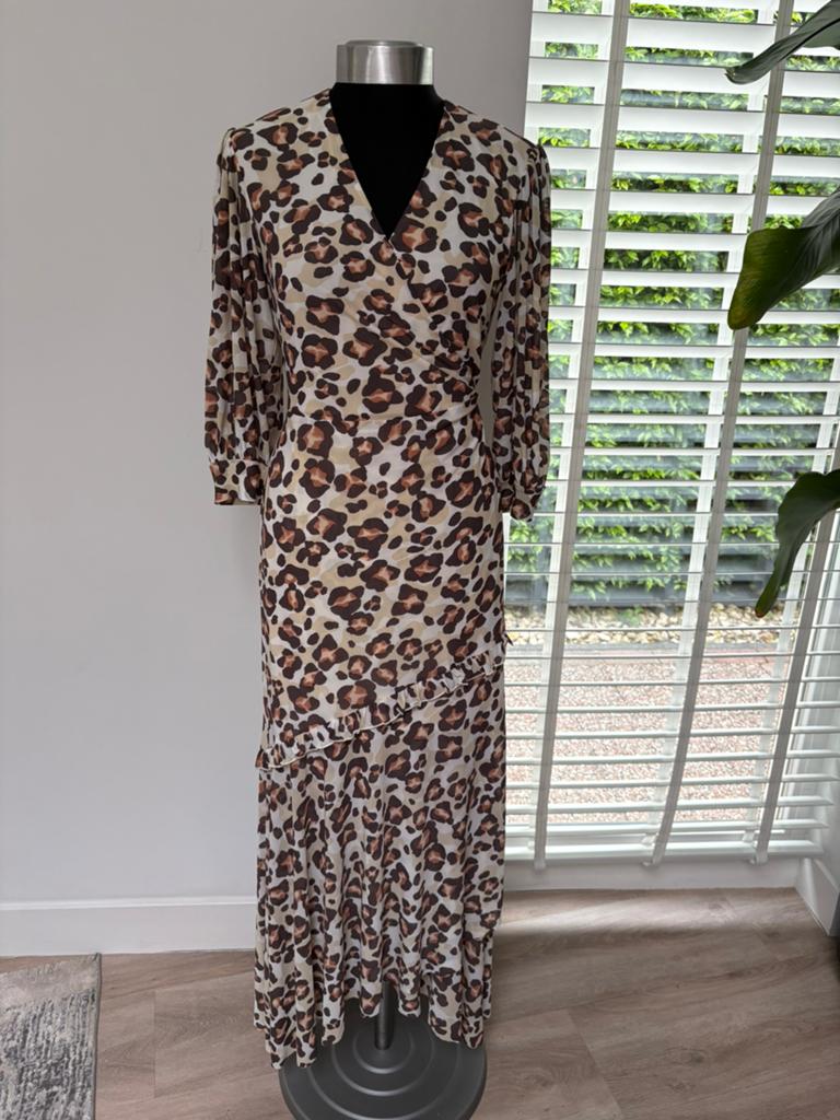 Dames panter jurk zomer nieuw 36s miljuschka, Beige, Nieuw, Ophalen of Verzenden, Maat 36 (S)