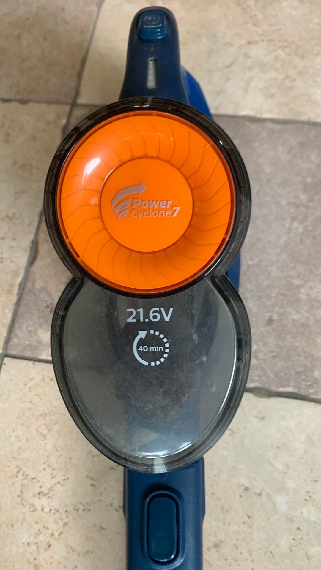philips power cyclone 7 draadloze steel stofzuiger, Gebruikt, Philips, Draadloos, Ophalen of Verzenden