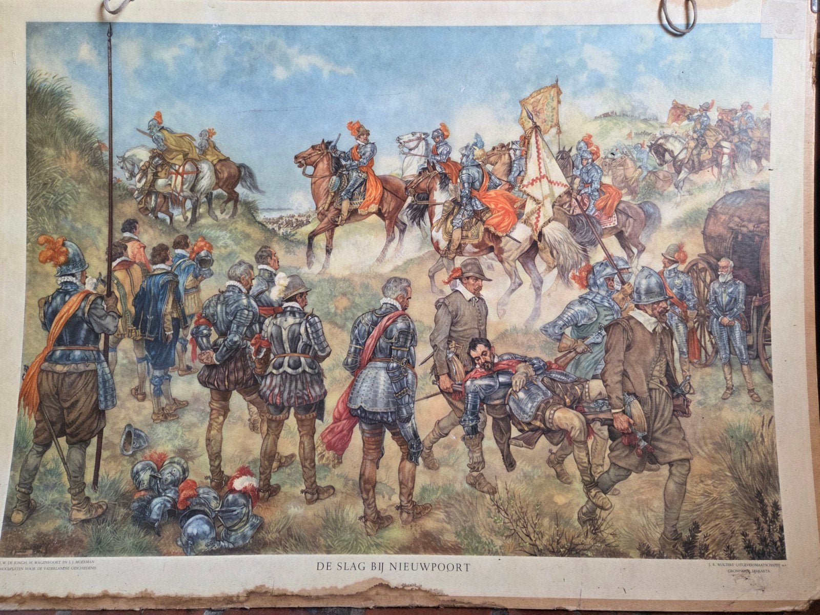 Historische Plaat: De Slag bij Nieuwpoort (1600), Ophalen of Verzenden, Geschiedenis