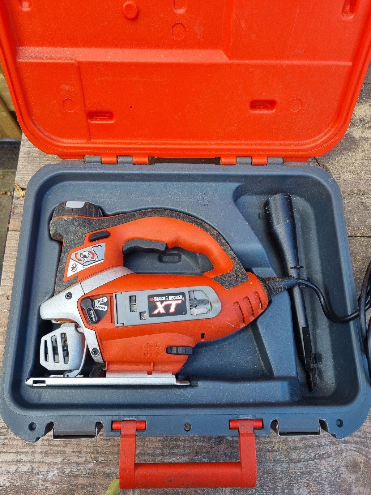 Black & Decker XTS10EK Decoupeerzaag 600W met koffer, Gebruikt, Decoupeerzaag, 600 tot 1200 watt, Ophalen of Verzenden