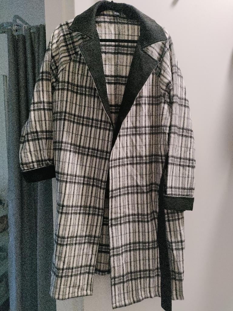 Winter coat Shein black and white size XL, Ophalen of Verzenden, Maat 56/58 (XL), Zwart