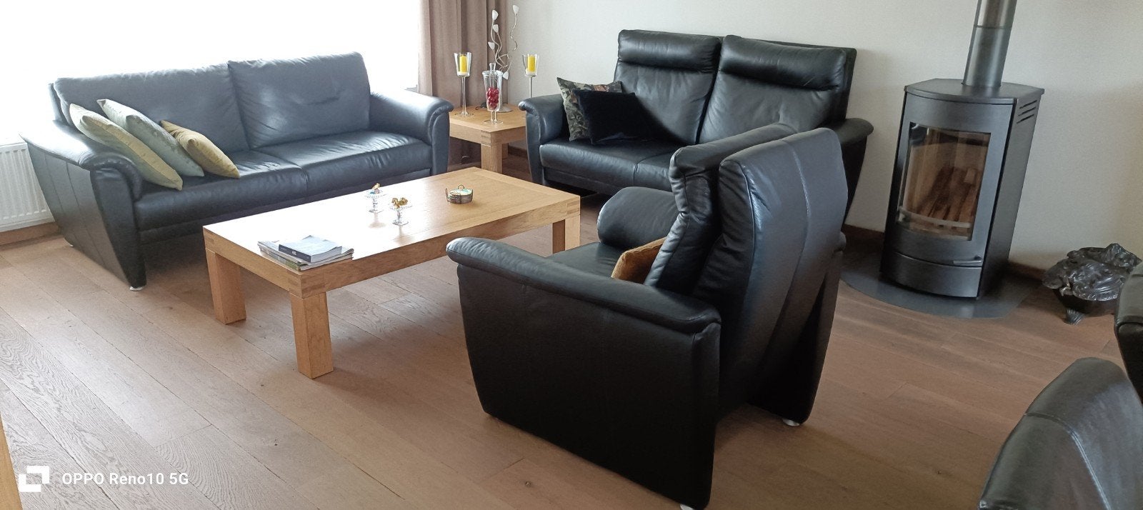 Bankstel More zwart, Ophalen, Leer