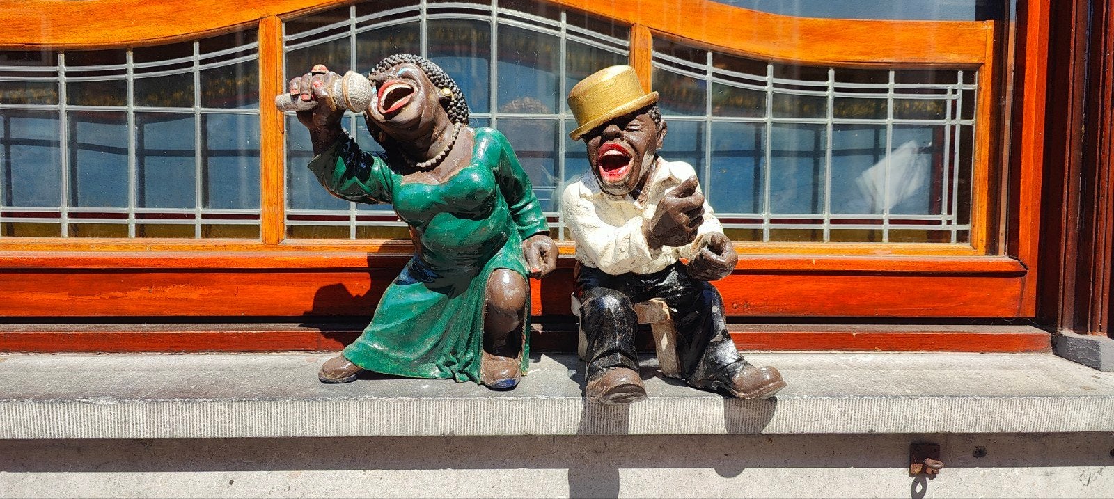 Decoratief setje zang-/jazzbeeldjes, Ophalen, Gebruikt, Mens