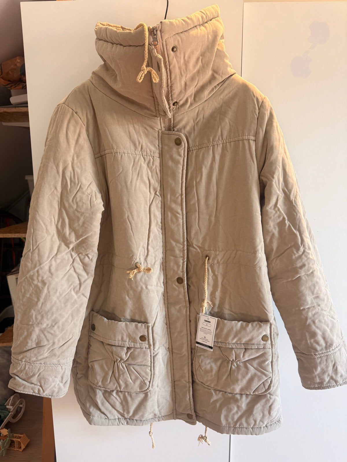 Summum Studio winterjas met teddy voering nieuw, Ophalen of Verzenden, Nieuw, Maat 38/40 (M), Beige