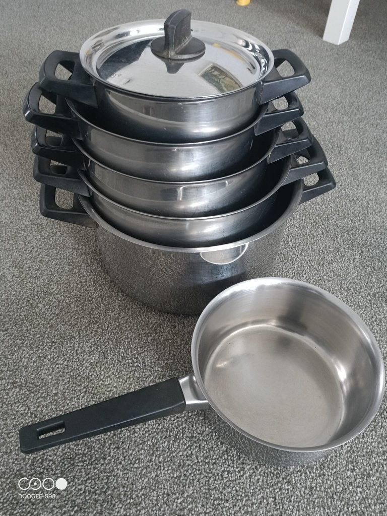 Pannenset BK, Huis en Inrichting, Keuken | Potten en Pannen, Ophalen, Gebruikt, BK, Met deksel