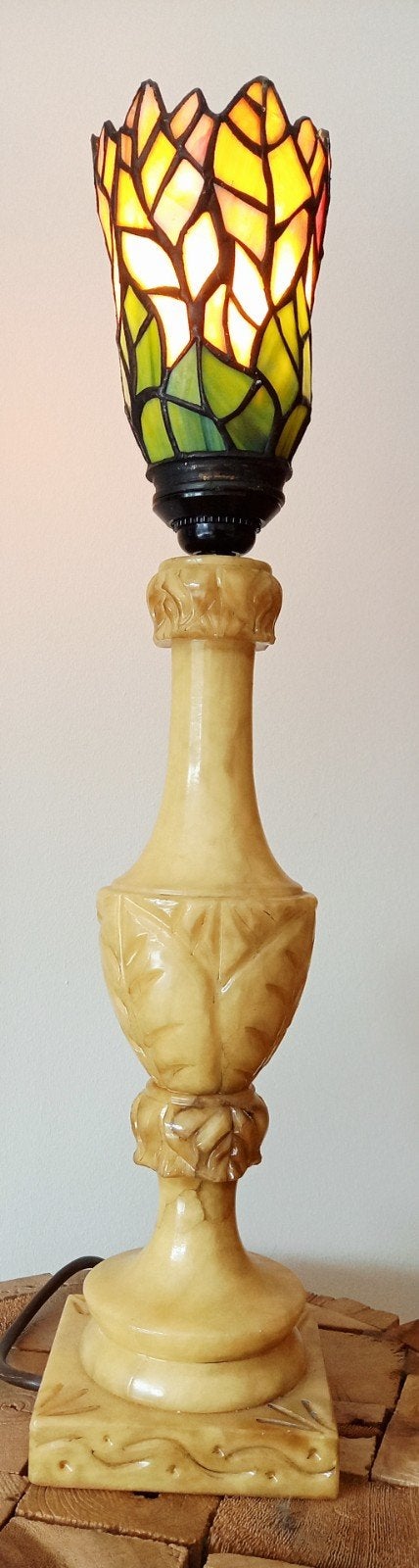 Tiffany lamp met marmeren voet, Ophalen, Zo goed als nieuw, Tiffany lamp