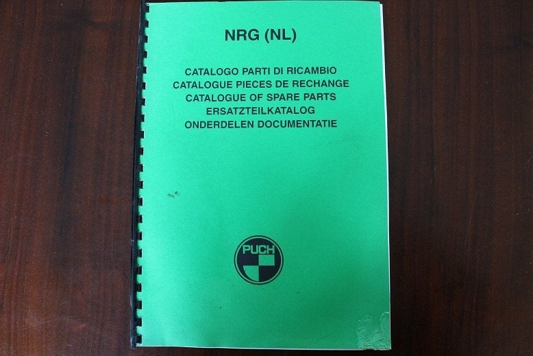 Puch NRG 1995  scooter onderdelen boek parts list, Ophalen of Verzenden, Gebruikt